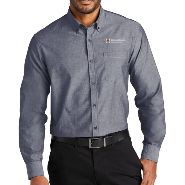 Name - Long Sleeve Chambray Easy Care Shirt Thumbnail